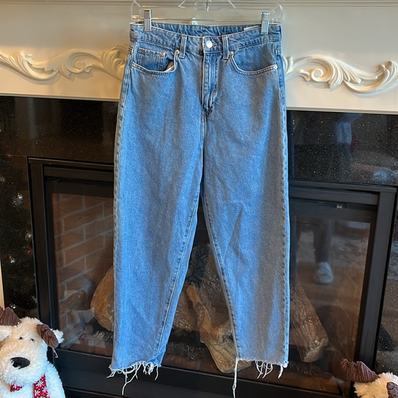 & Denim Jeans Loose Mom Ultra High Waist Ankle Length Womens 6 - Picture 2 of 10